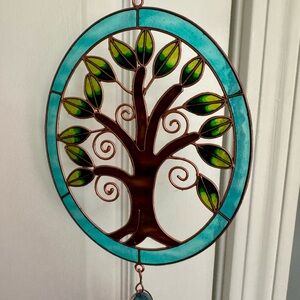 NWT Tree of Life Acrylic Suncatcher/Wind Chimes - Blue and Green